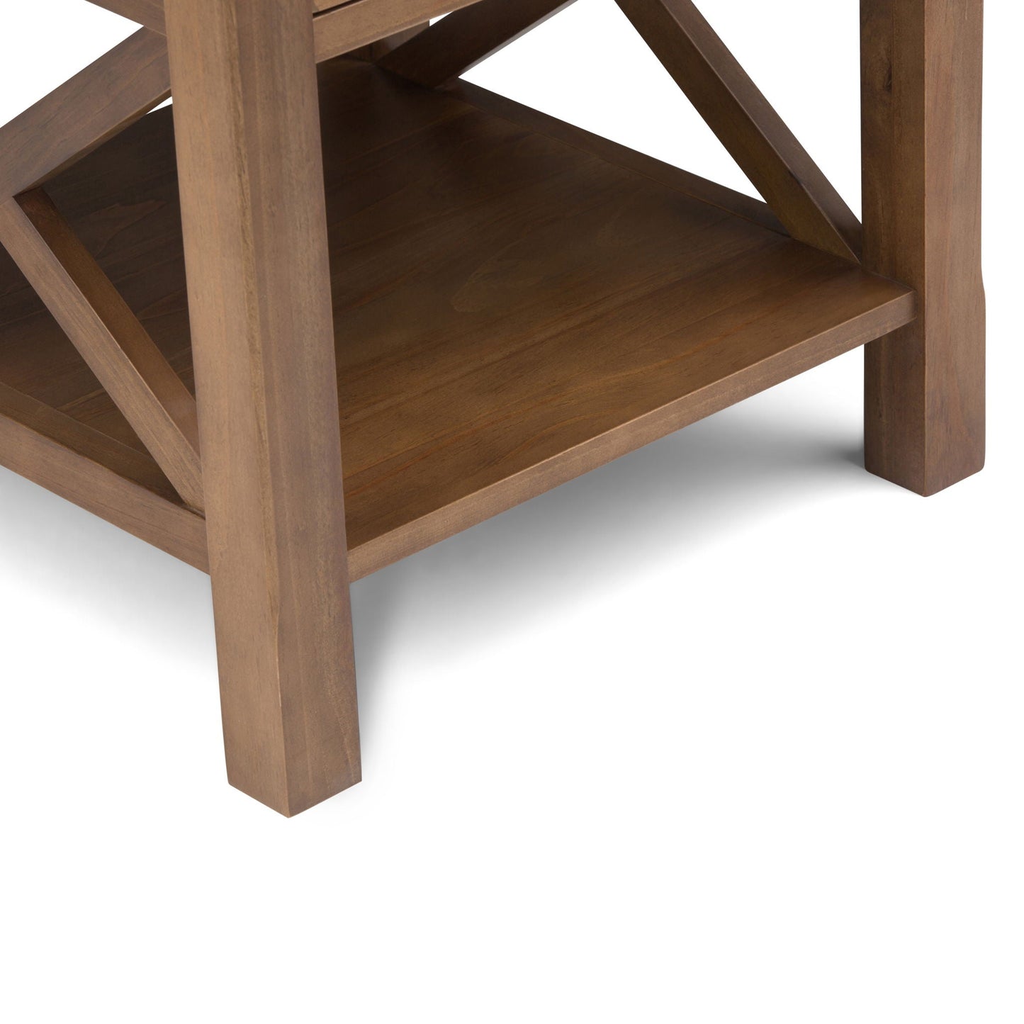 Kitchener Solid Wood End Table with Brown Stain