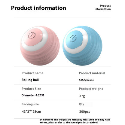 Smart Dog Toy Ball, USB interactive pet ball in pink and blue, ABS/silicone, 2 pcs on Tampa Home & Garden Store