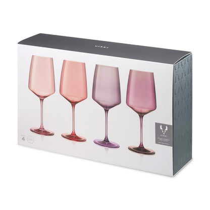 Nouveau Crystal Wine Glasses And Pastels