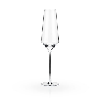 Raye Angled Crystal Champagne Flutes Set of Two