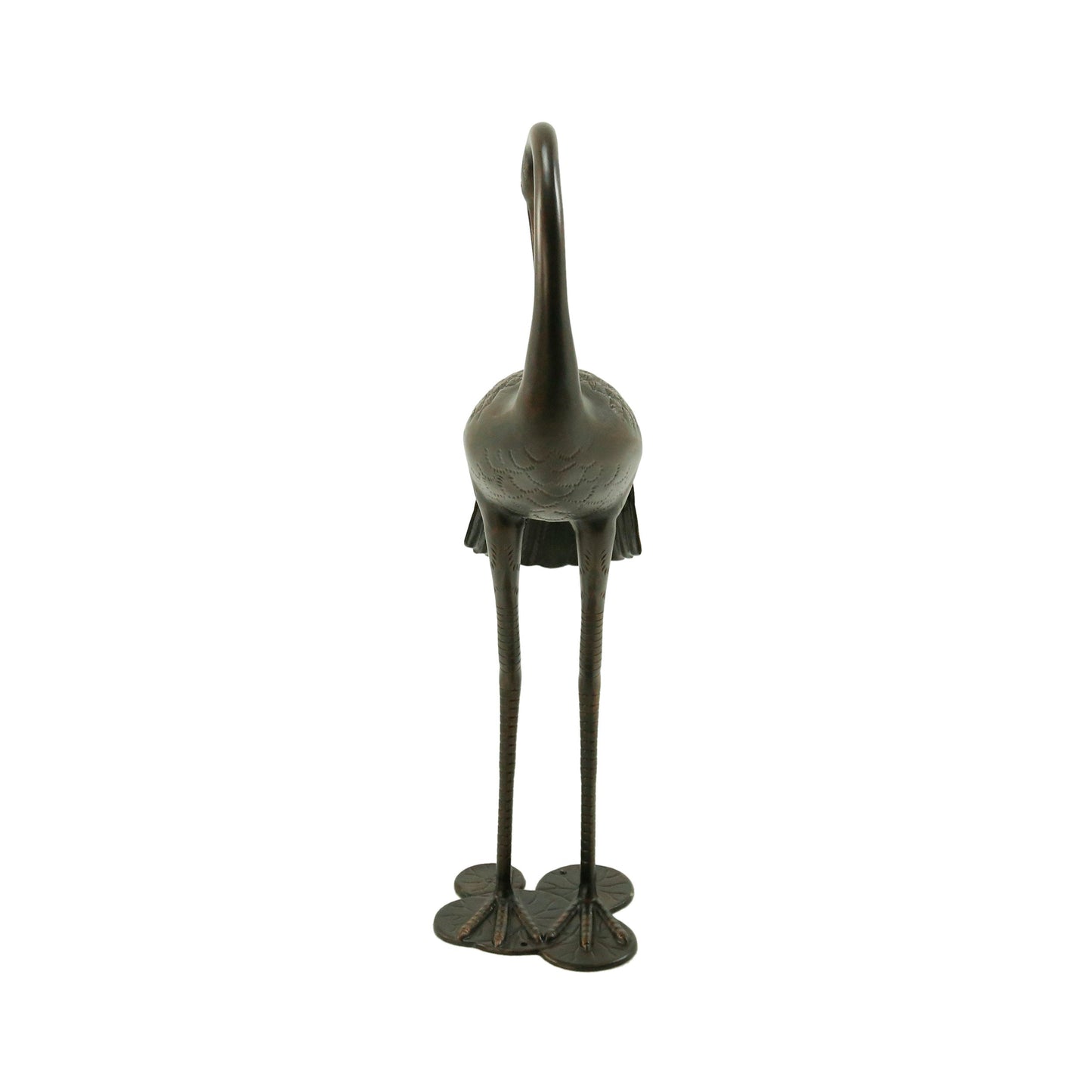 Sunny Outdoor 39 Inch Aluminum Crane statue, shiny metal finish, HouseOfZazla accessories on Tampa Home & Garden Store