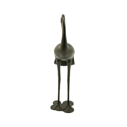 Sunny Outdoor 39 Inch Aluminum Crane statue, shiny metal finish, HouseOfZazla accessories on Tampa Home & Garden Store