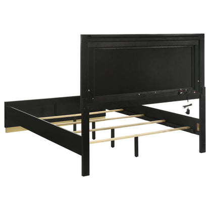Sophia 4 Piece Bedroom Set black metal bed frame with headboard and slats by HouseOfZazla on Tampa Home & Garden Store