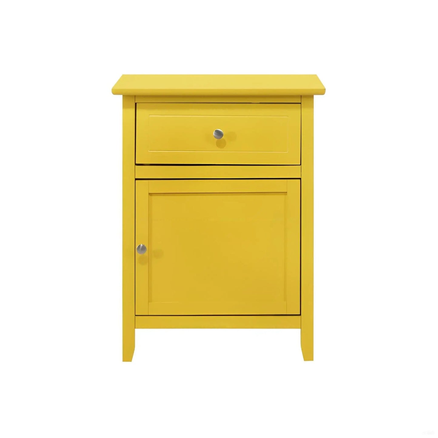 1 Drawer / 1 Door Nightstand bright yellow with chrome knob by Unique Piece Furniture on Tampa Home & Garden Store