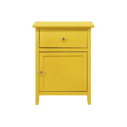 1 Drawer / 1 Door Nightstand bright yellow with chrome knob by Unique Piece Furniture on Tampa Home & Garden Store