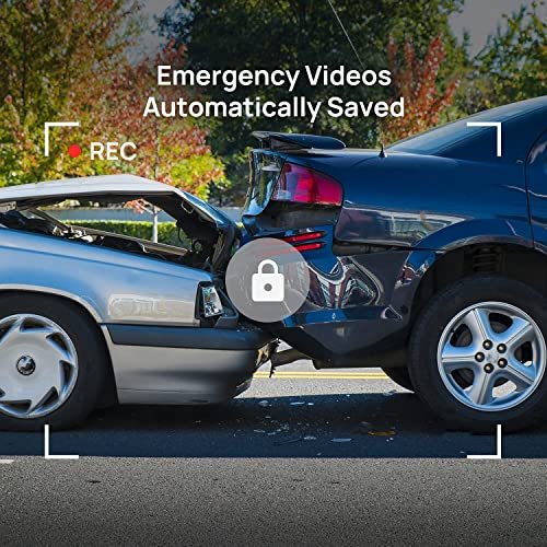 70mai Smart Dash Cam 1S 1080P HD dash cam shown amid a car crash with emergency videos saved on Tampa Home & Garden Store