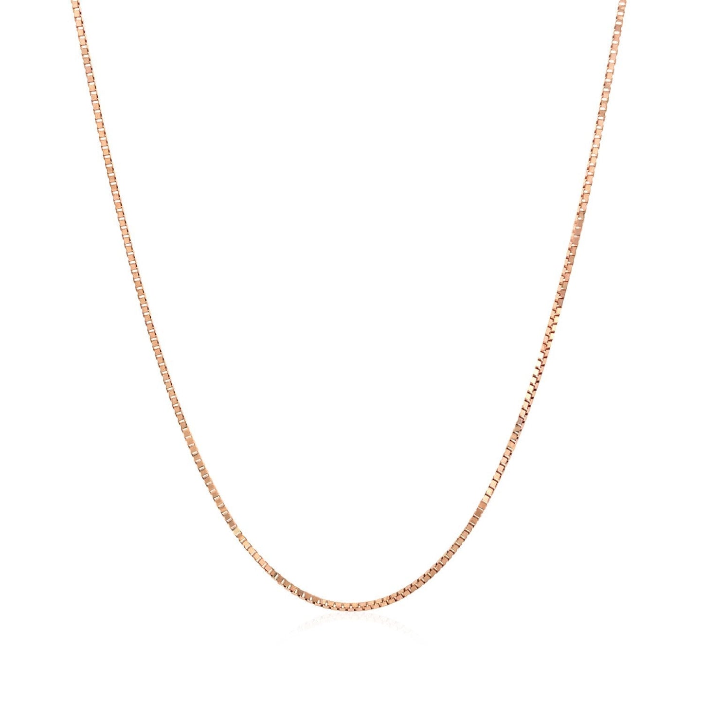 14k Rose Gold Classic Box Chain Necklace 0.8mm by Bids.com on Tampa Home & Garden Store