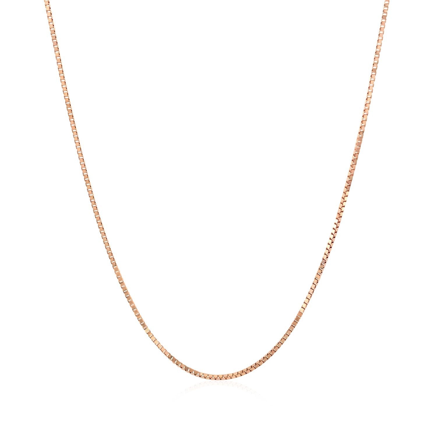 14k Rose Gold Classic Box Chain Necklace 0.8mm by Bids.com on Tampa Home & Garden Store