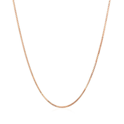 14k Rose Gold Classic Box Chain Necklace 0.8mm by Bids.com on Tampa Home & Garden Store