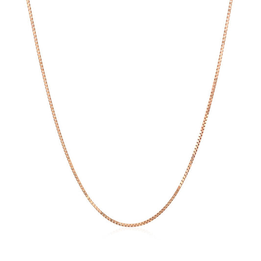 14k Rose Gold Classic Box Chain Necklace 0.8mm by Bids.com on Tampa Home & Garden Store