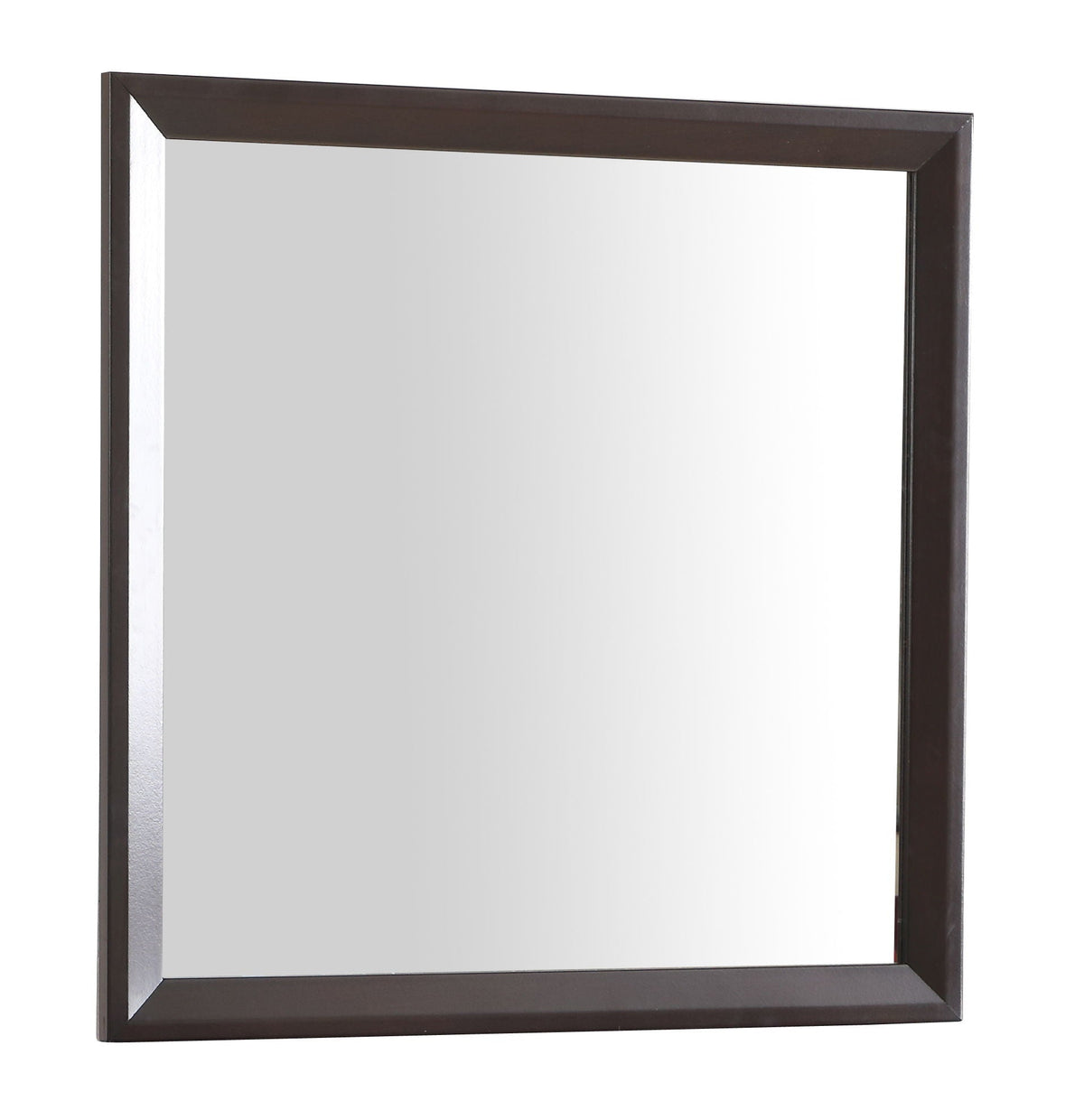 Primo Square Wall Mirror in dark brown frame by HouseOfZazla on Tampa Home & Garden Store