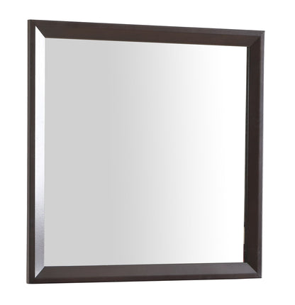Primo Square Wall Mirror in dark brown frame by HouseOfZazla on Tampa Home & Garden Store