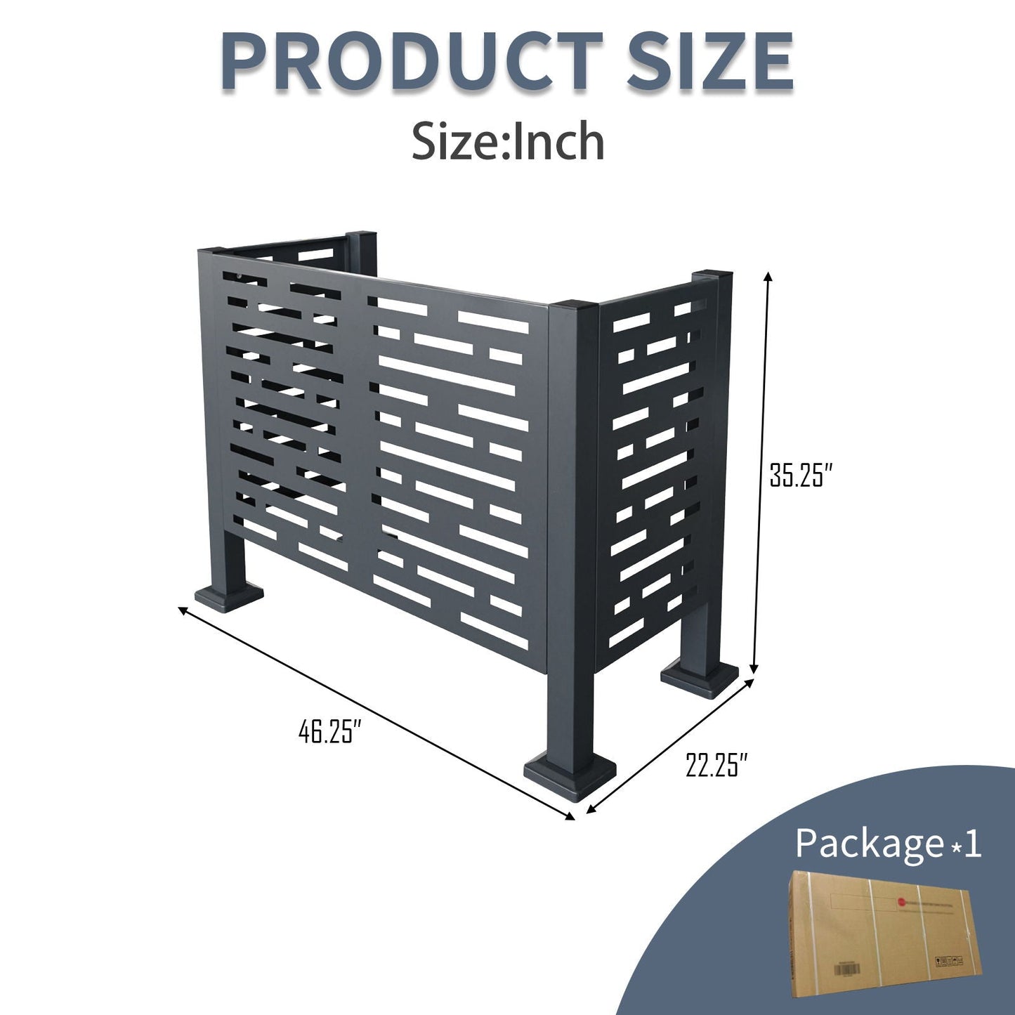 Air Conditioner Privacy Fence Cover and 3 Panels