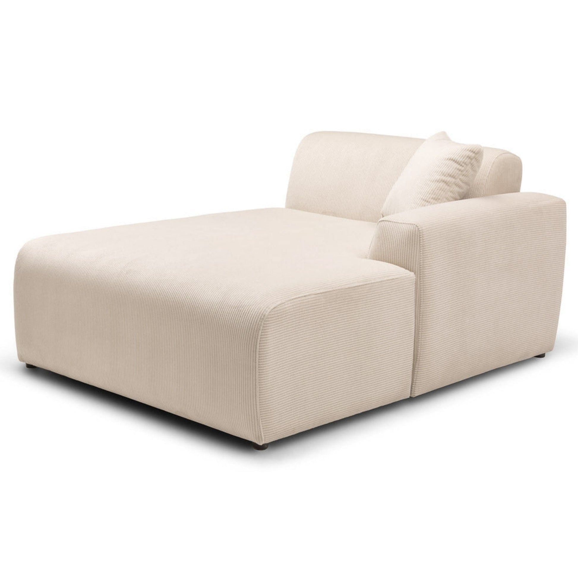 Mar high-quality stationary sectional sofa beige fabric with rounded arm by HouseOfZazla on Tampa Home & Garden Store