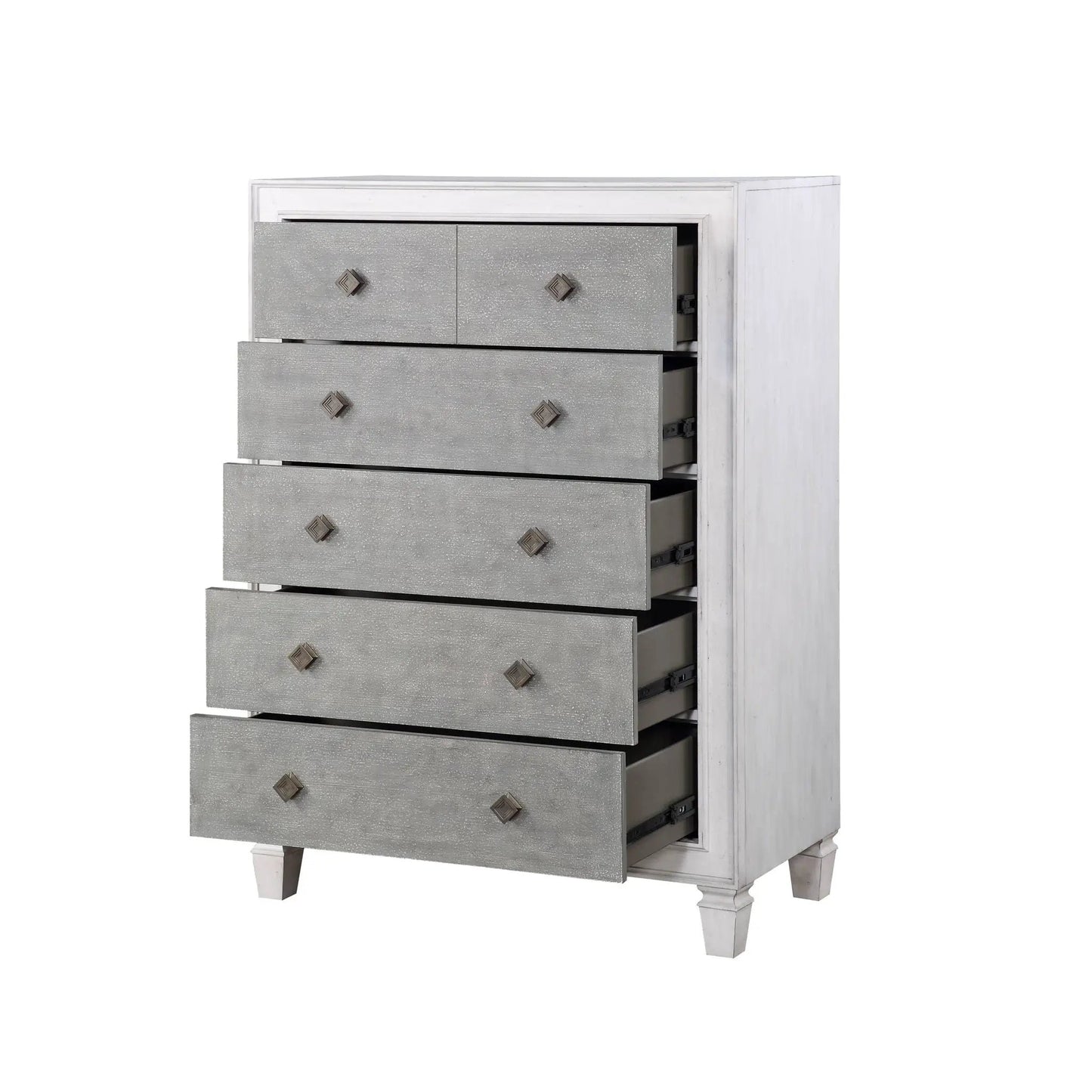 Katia Weathered Chest White and Smooth Drawers