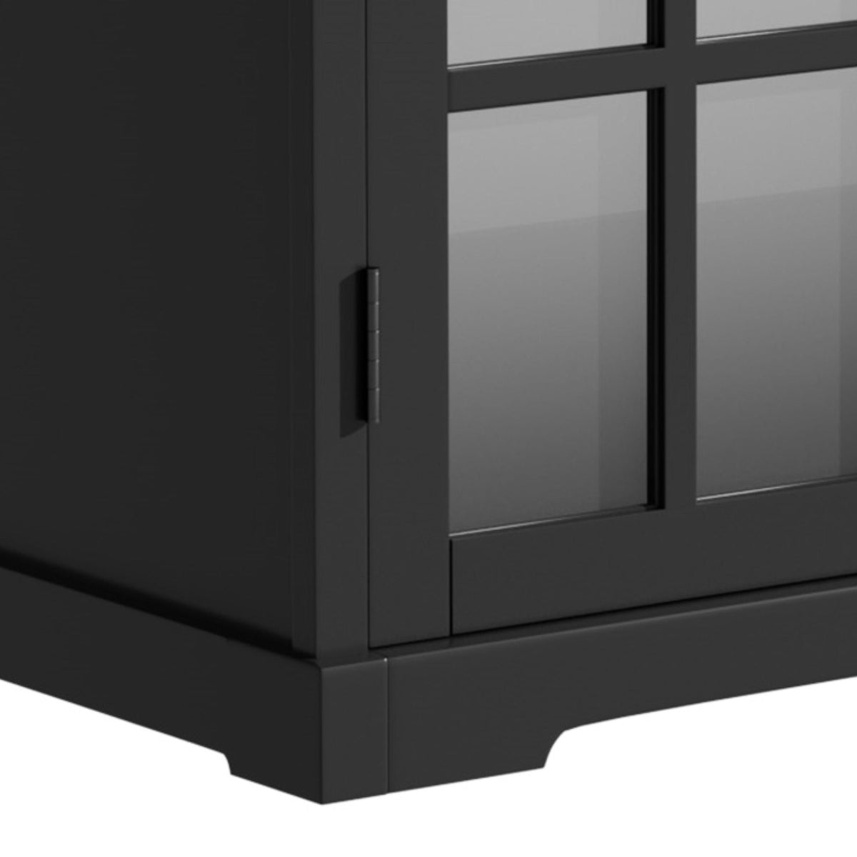 Modern bathroom vanity by HouseOfZazla with charcoal cabinet and tempered blurred glass doors on Tampa Home & Garden Store