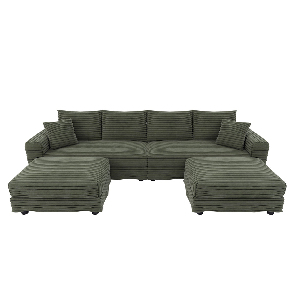 Convertible Sofa With Deep Seat and Pillows