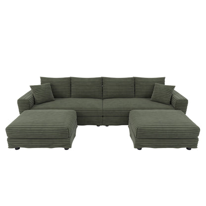 Convertible Sofa With Deep Seat and Pillows