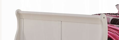 Louis Philippe III white finish full bed headboard with curved design by HouseOfZazla on Tampa Home & Garden Store