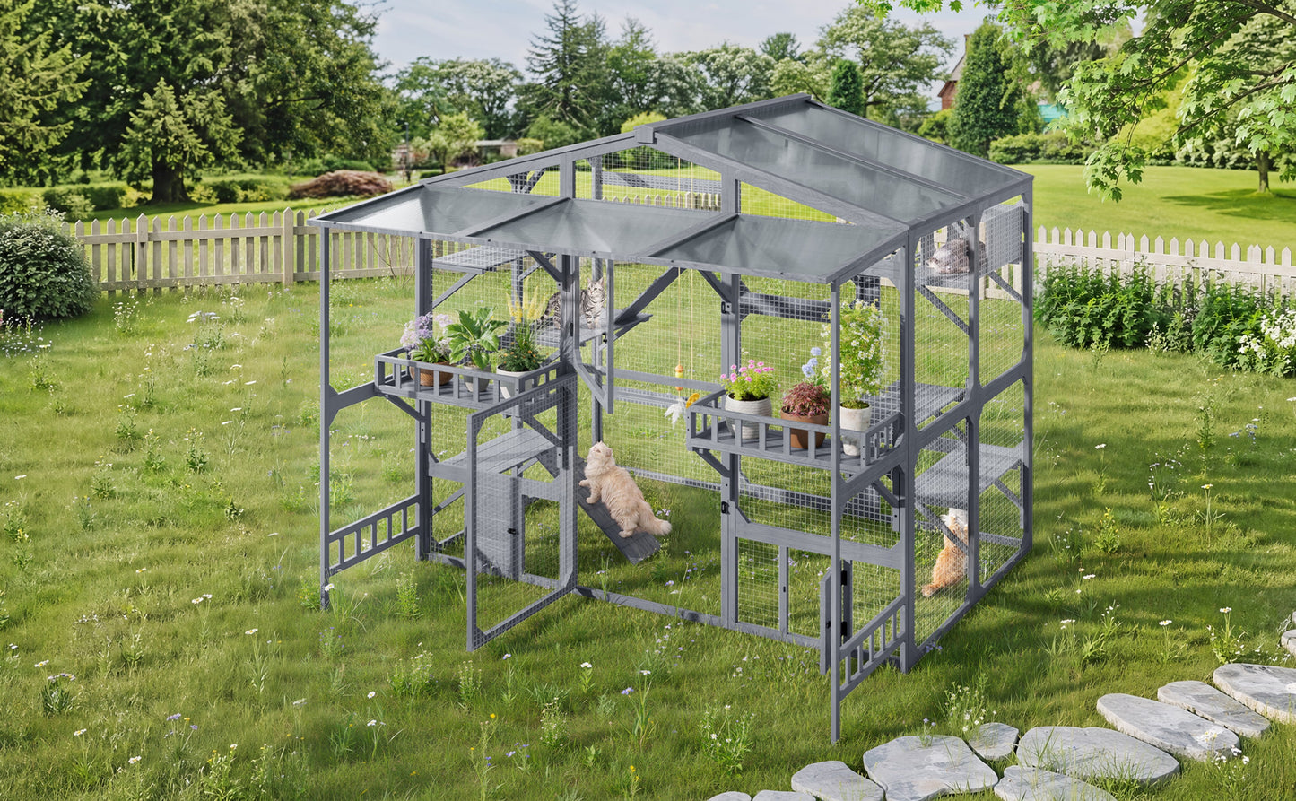 Premium Outdoor Catio and Shelter for the Cats