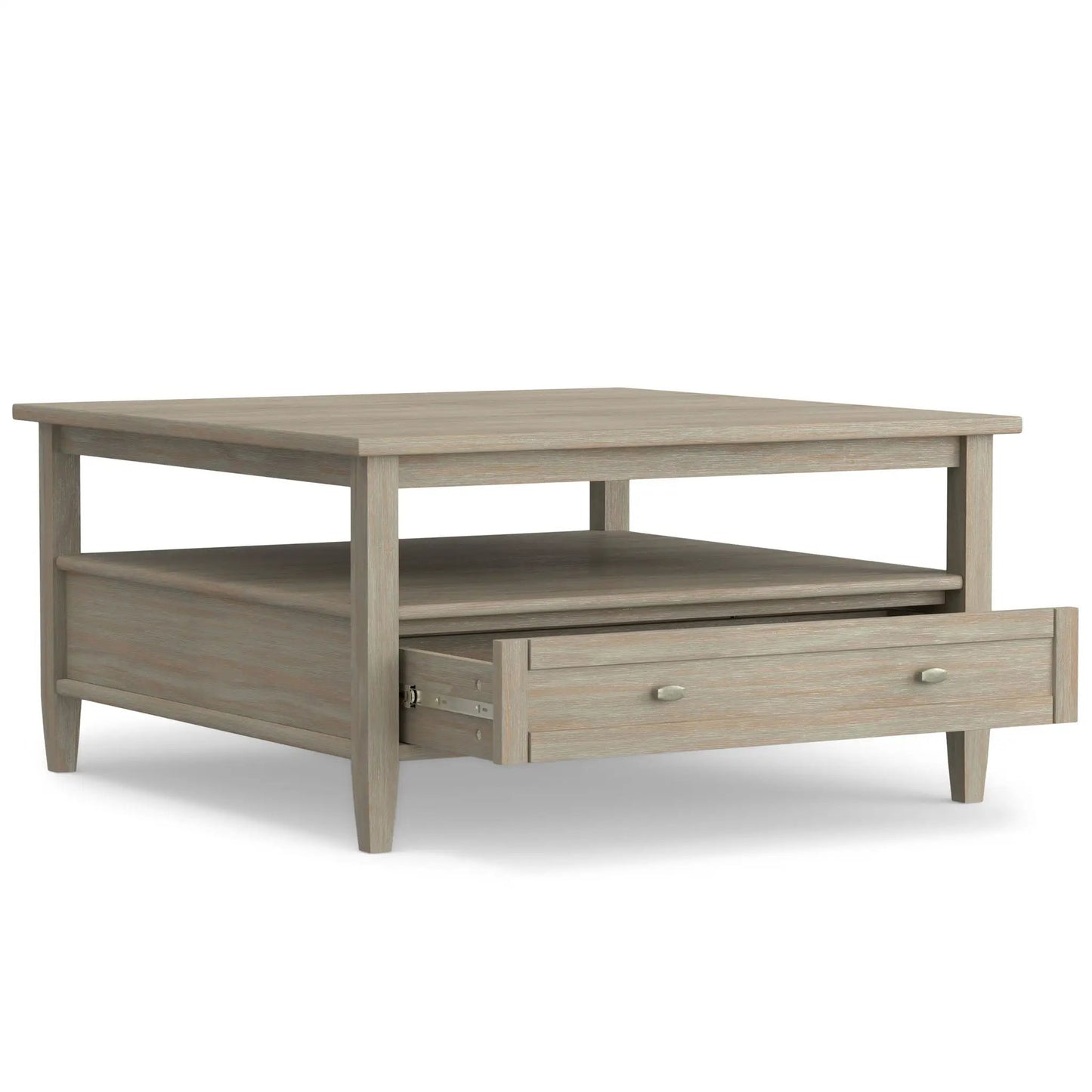 Warm Shaker handcrafted coffee table in light wood finish with shelf by Unique Piece Furniture on Tampa Home & Garden Store