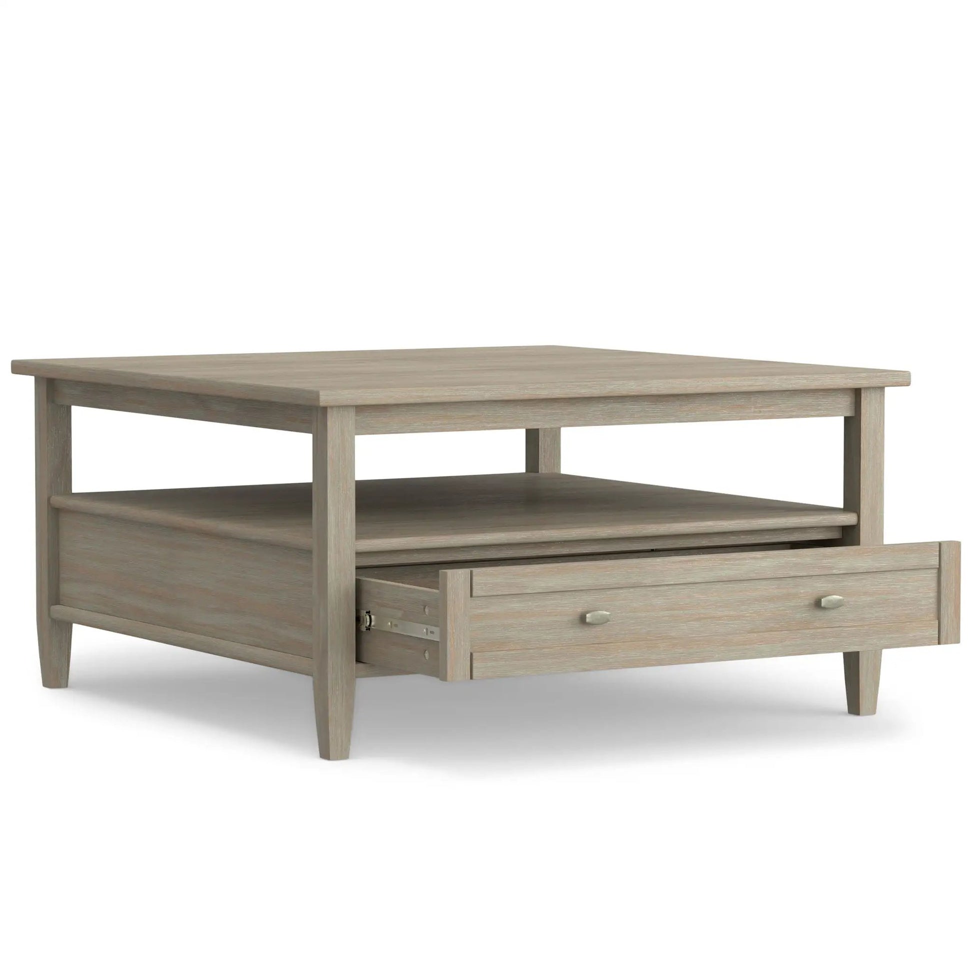 Warm Shaker handcrafted coffee table in light wood finish with shelf by Unique Piece Furniture on Tampa Home & Garden Store