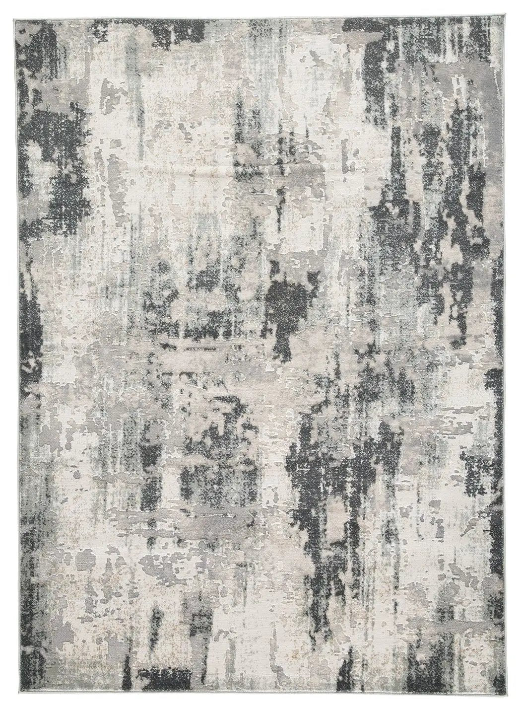 Mazatl rug by Unique Piece Furniture in gray ivory abstract distressed pattern area rug on Tampa Home & Garden Store