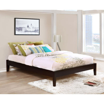 Modern Platform Bed With a Solid Wood Frame