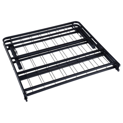 Mattress Support With Frame by HouseOfZazla, black metal foundation with slatted grid on Tampa Home & Garden Store