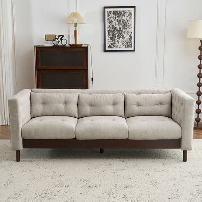 Luxurious Tufted Upholstered Living Room Sofa