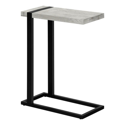 C Shaped Accent Table With Modern Wood Look
