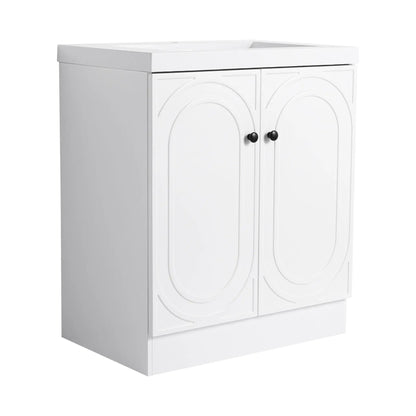 Contemporary Freestanding Vanity With Resin Sink