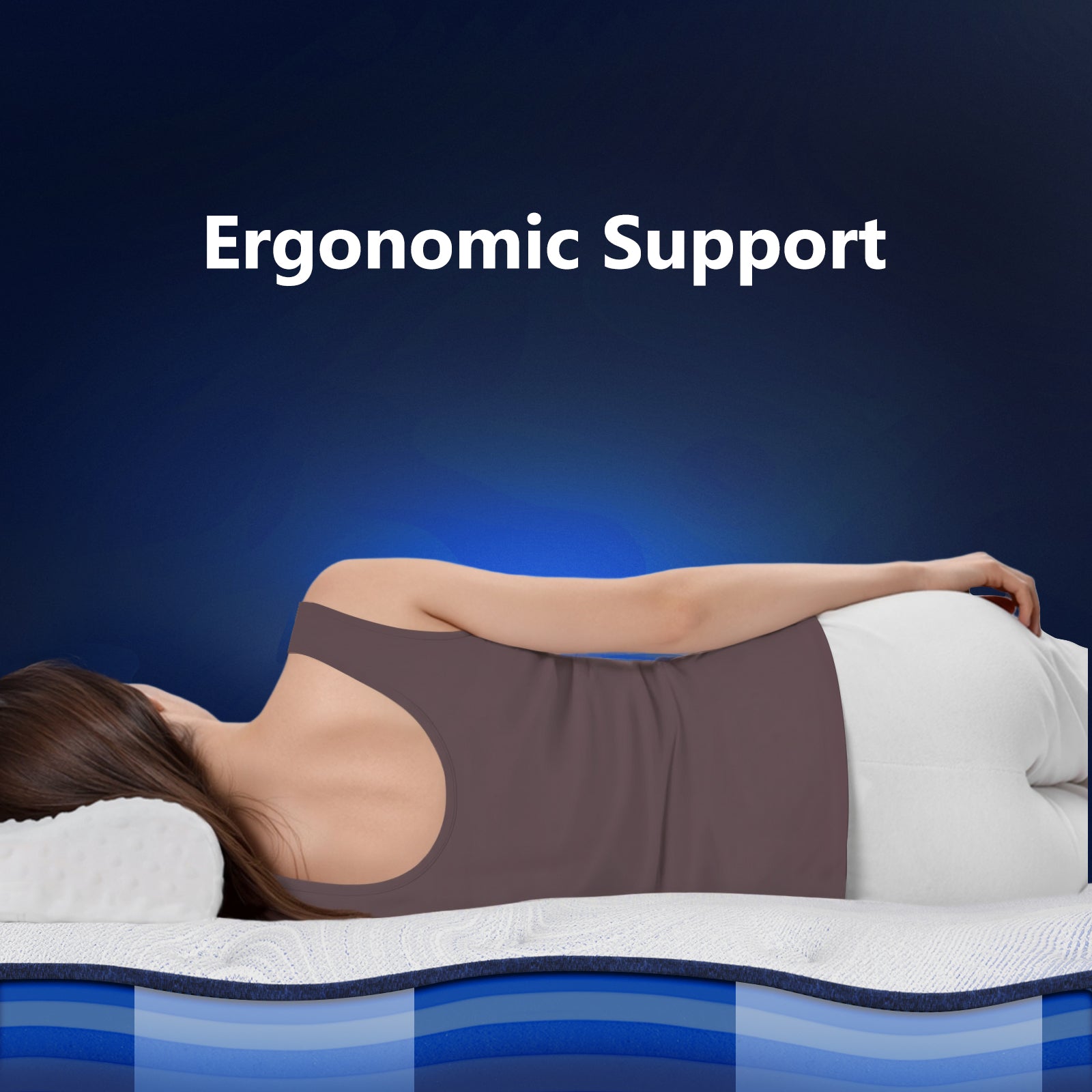 Bedstory Spine Align 12in Full Firm Cooling Hybrid Mattress by HouseOfZazla on a bed on Tampa Home & Garden Store