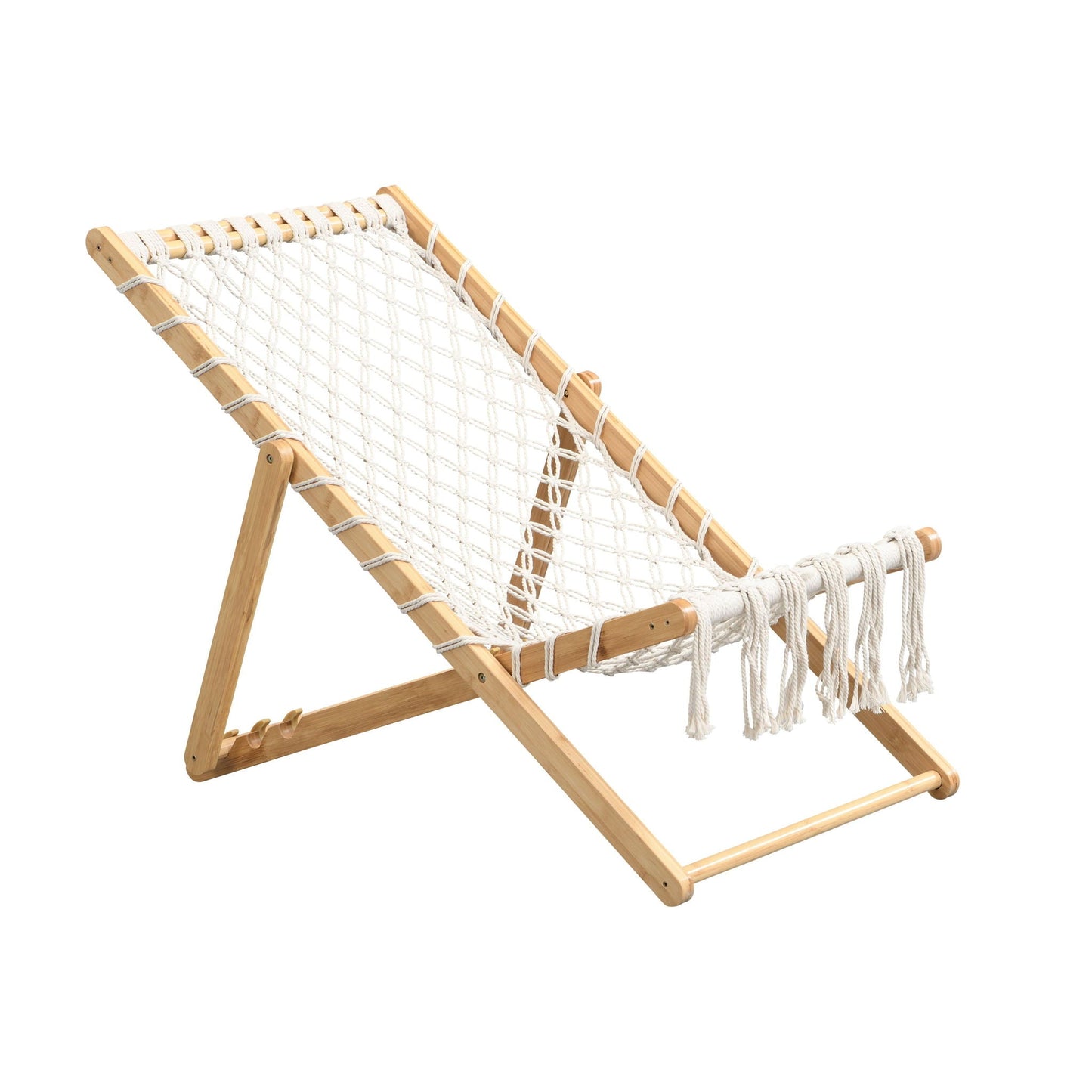 Bamboo weaving chair set with handwoven rope seating and natural bamboo frame for outdoors on Tampa Home & Garden Store