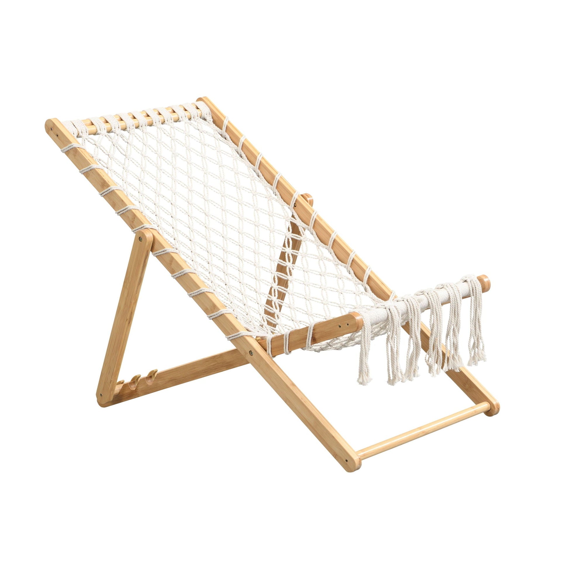 Bamboo weaving chair set with handwoven rope seating and natural bamboo frame for outdoors on Tampa Home & Garden Store