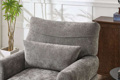 Modern Grey Upholstered Chaise Lounge Sofa Recliner in textured fabric on Tampa Home & Garden Store