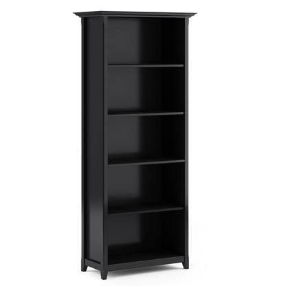 Amherst Five Shelf Bookcase Handcrafted Wood