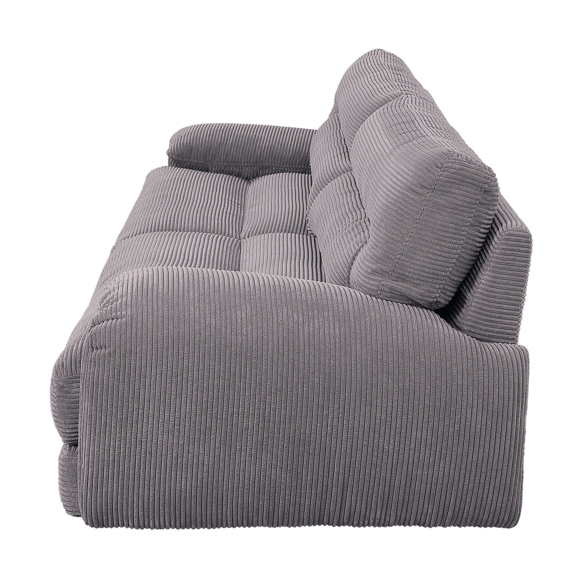 Cadenza Corduroy 2 Piece Living Room Set gray upholstery HouseOfZazla on Tampa Home & Garden Store