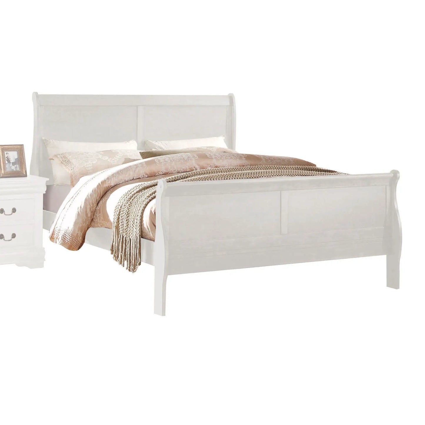 Louis Philippe Sleigh Style Bed Timeless Finish