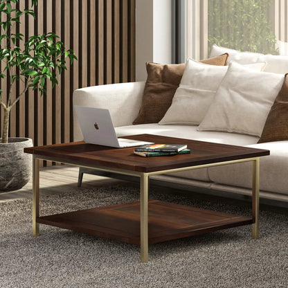 Skyler Solid Mango Wood Table and Metal Base