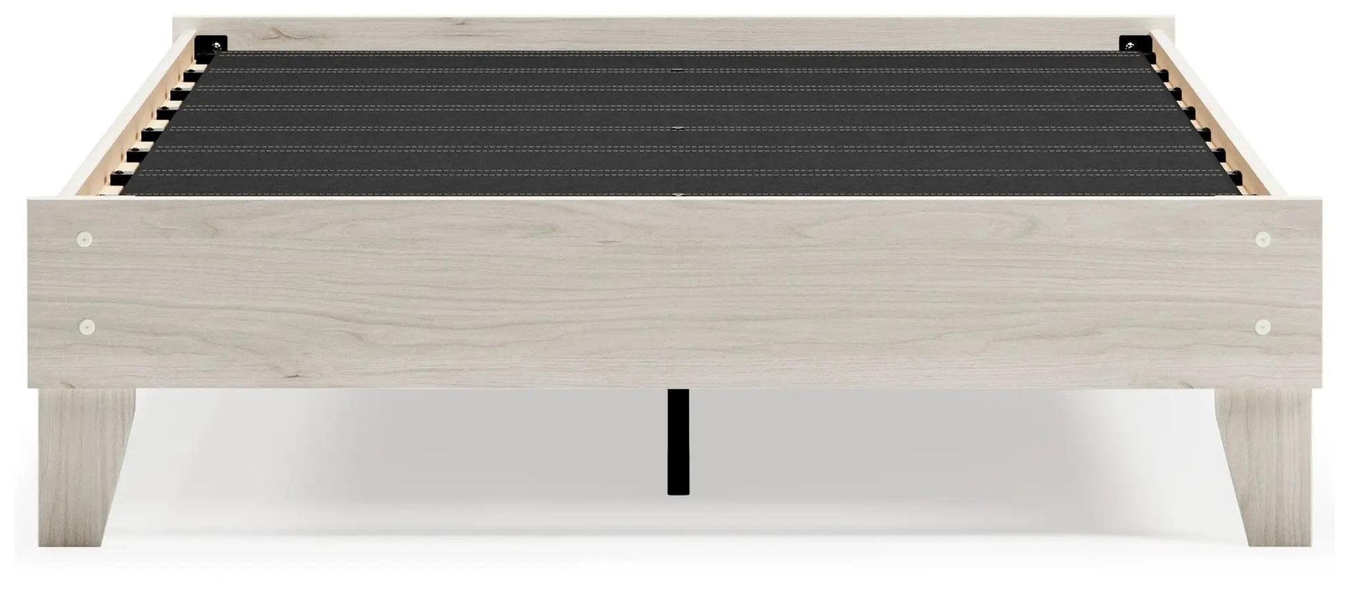 Socalle platform bed by Unique Piece Furniture in light wood frame with black platform deck on Tampa Home & Garden Store