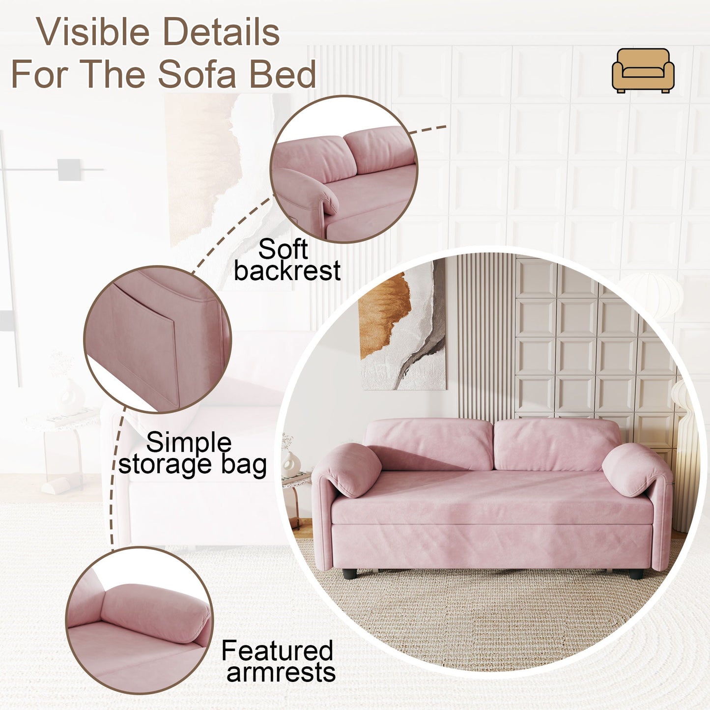 Dual Purpose Sofa and Retractable Queen Bed