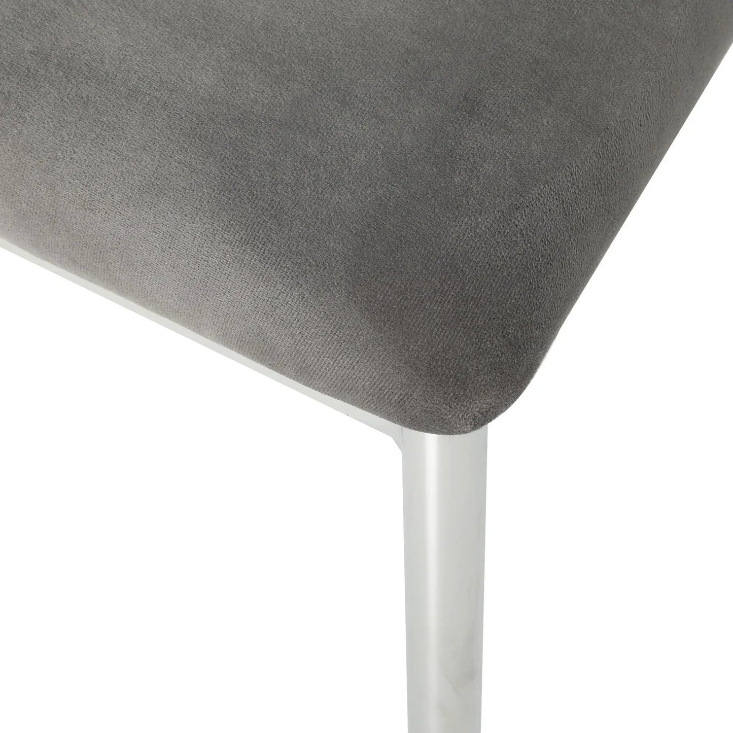 Modern dining chair gray fabric seat with white leg by Unique Piece Furniture on Tampa Home & Garden Store