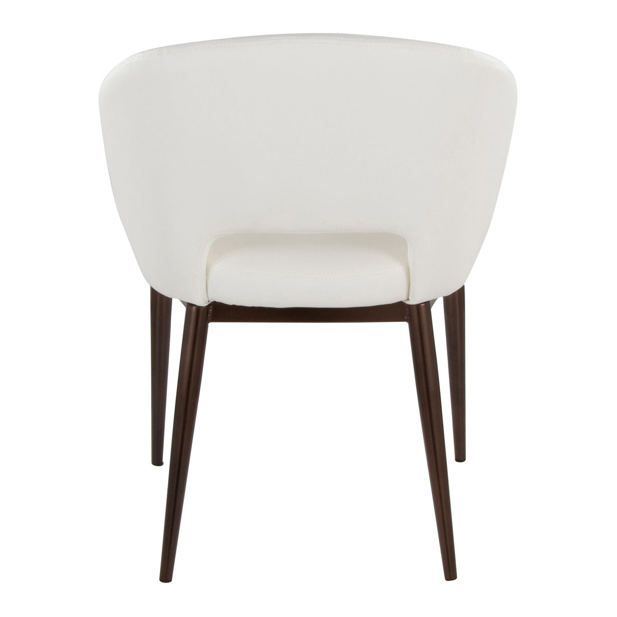 Contemporary Arm Chair white upholstery with dark wood legs by HouseOfZazla on Tampa Home & Garden Store