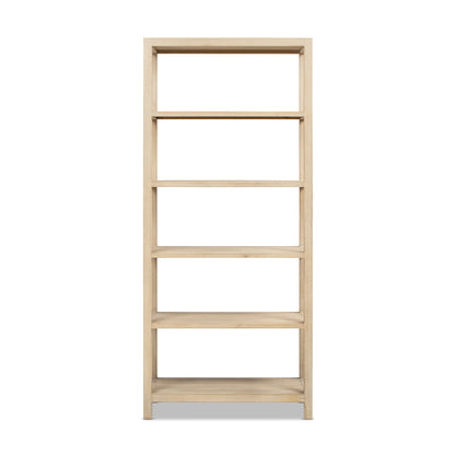 Ellis 71in reclaimed wood 5-shelf open-frame bookcase TV stand by HouseOfZazla on Tampa Home & Garden Store
