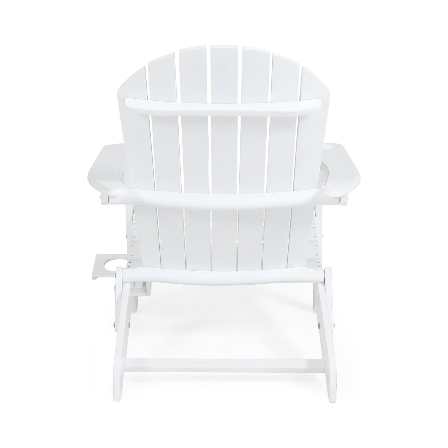 Zenithia White outdoor foldable Adirondack chair with slatted back by HouseOfZazla on Tampa Home & Garden Store