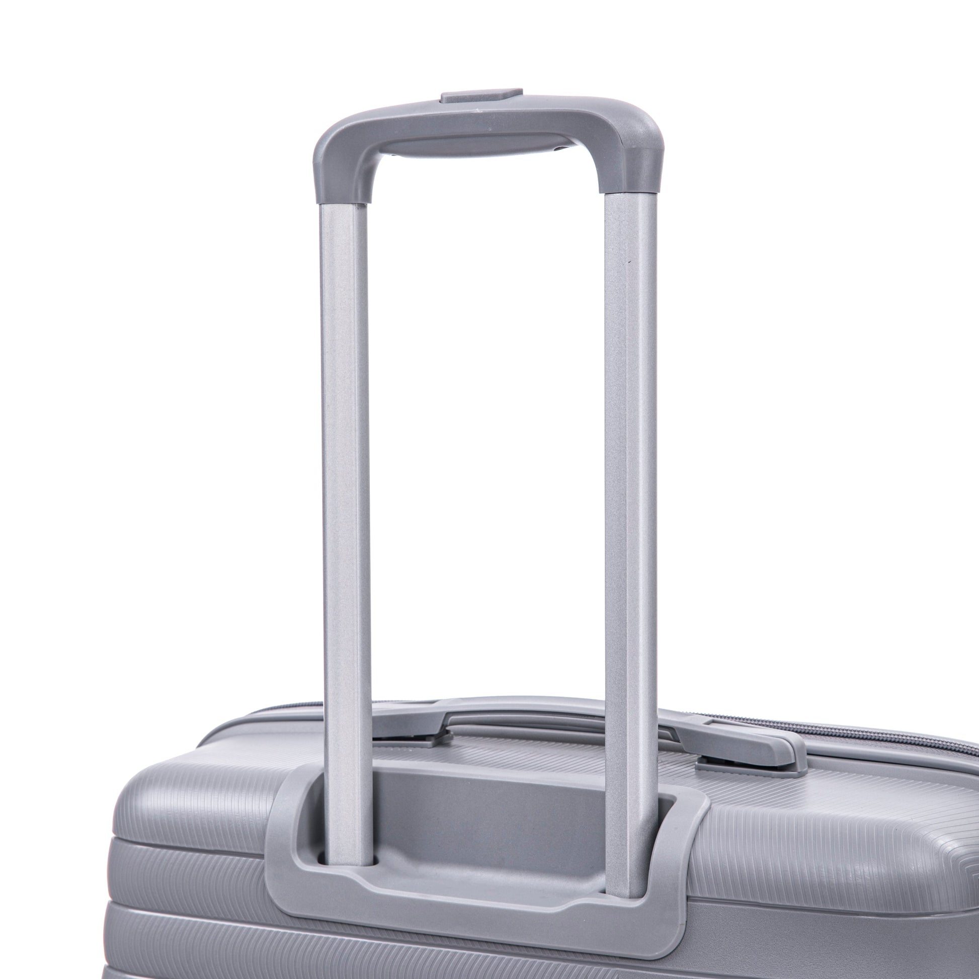 4-Piece PP Spinner Wheel Luggage Set light gray with telescoping handle HouseOfZazla on Tampa Home & Garden Store