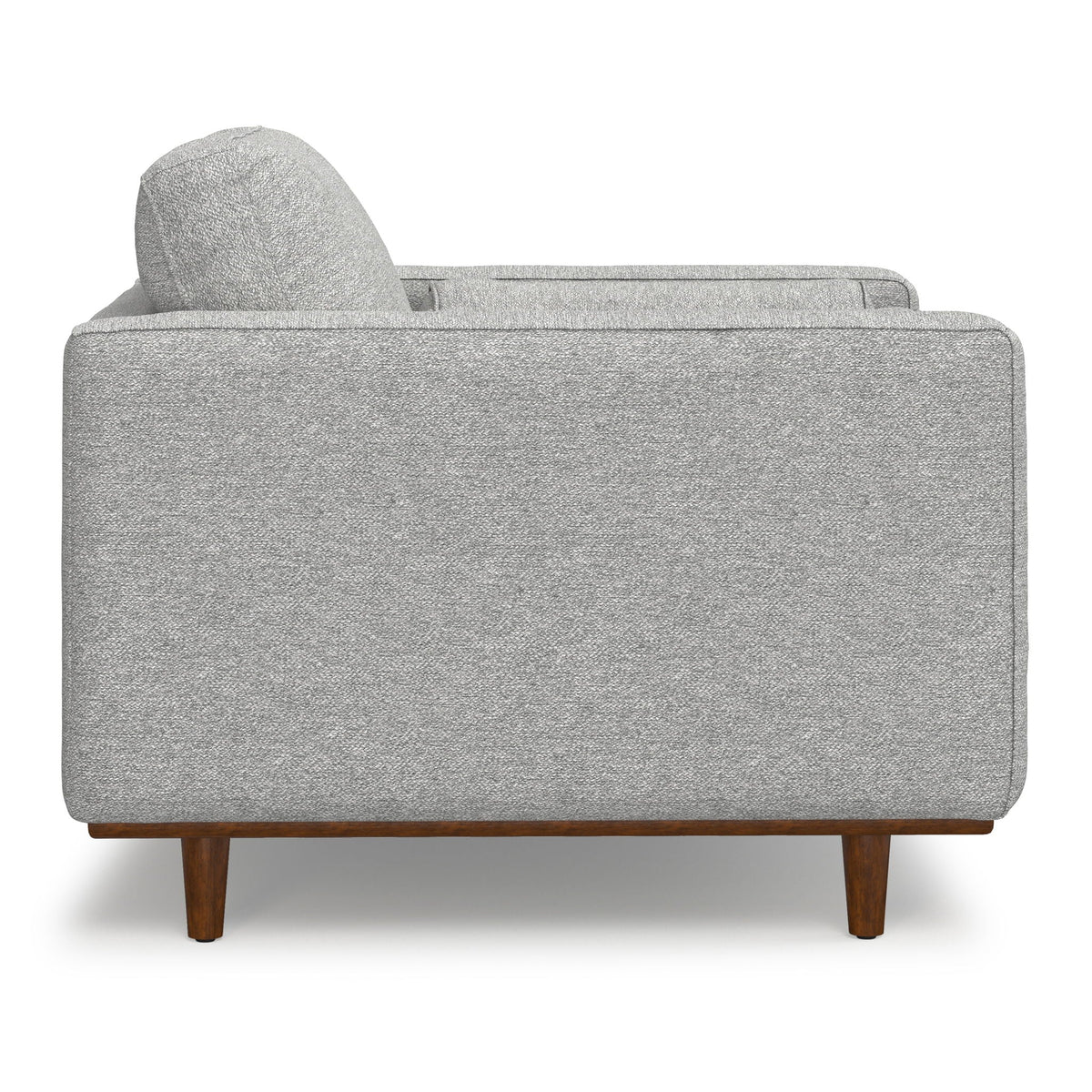 Wide Arm Chair Removable Cushions gray textured fabric HouseOfZazla armchair wooden legs on Tampa Home & Garden Store
