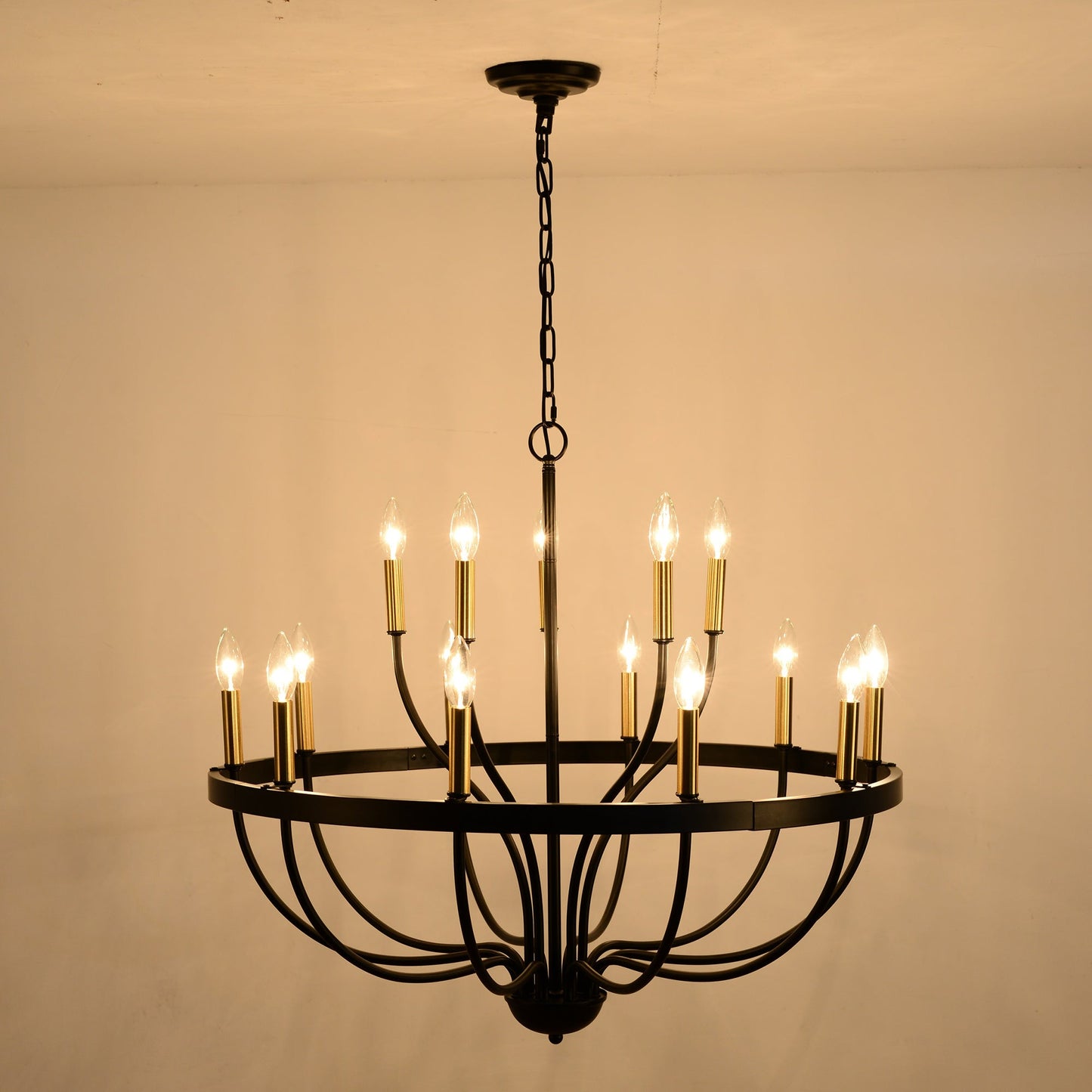 15-Light Iron Candle Chandelier modern farmhouse by HouseOfZazla on Tampa Home & Garden Store