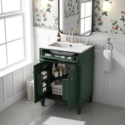 Bathroom Vanity With 2 Doors and Tip Out Drawer